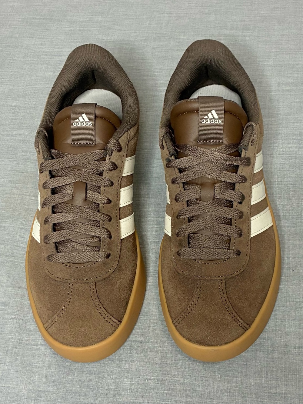 Adidas Women’s VL Court 3.0 Brown and Cream Low-Top Sneakers